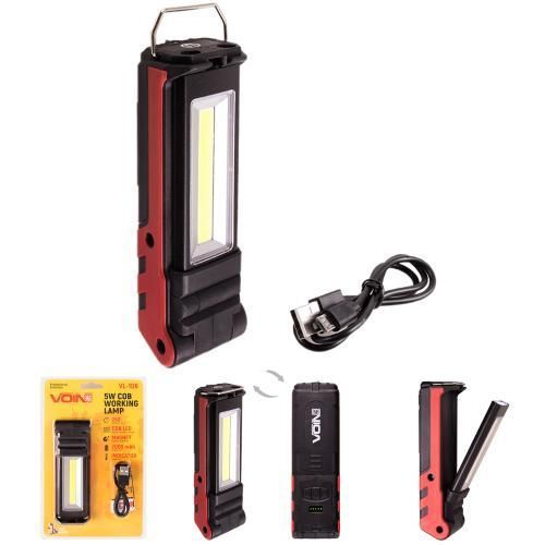 Переносная лампа фонарь VOIN VL-106 Power Bank 2000mAh магнит, индикатор заряда VL-106 фото