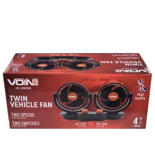 Вентилятор подвійний 4" 24V 10W дві швидкості Voin HX-T308 HX-T308 фото Вентилятор подвійний 4" 24V 10W дві швидкості Voin HX-T308 HX-T308 фото