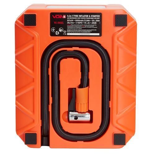 Компресор автомобільний 4in1 VOIN VC-345CL 10000mAh, Бустер, Повербанк, Ліхтар VC-345CL фото