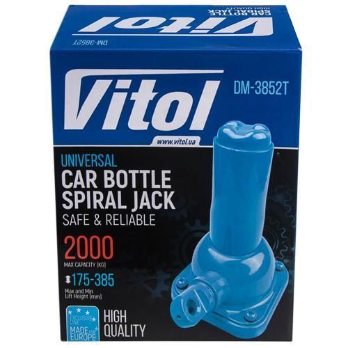 Домкрат механічний телескоп 2т 180-385мм 4кг Vitol DM-3852T DM-3852T фото