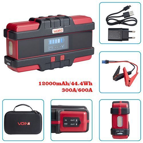 Пуско-зарядное устройство 12V VOIN JS-600 12000mAh START-300A-600A JS-600 фото