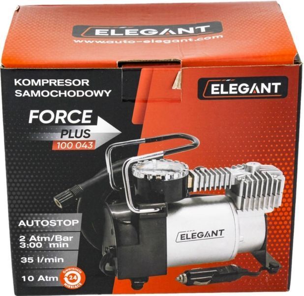 Компресор автомобільний 12v 150Вт 35л/хв Elegant Force 100 043 з Автостопом El 100 043 фото