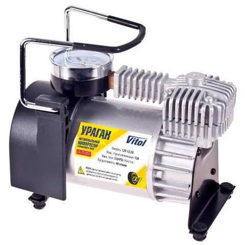 Компресор автомобільний 200W 40л/хв Ураган Vitol КА-У12050 КА-У12050 фото