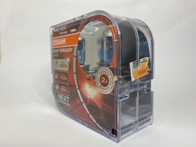 Лампы галогенные H4+150% 12V 60/55W Osram Night Breaker Laser H4+150% фото