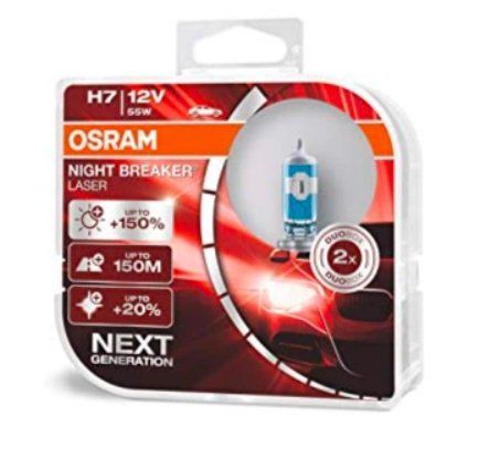 Лампи галогенні H7+150% 12V 55W Osram Night Breaker Laser H7+150% фото