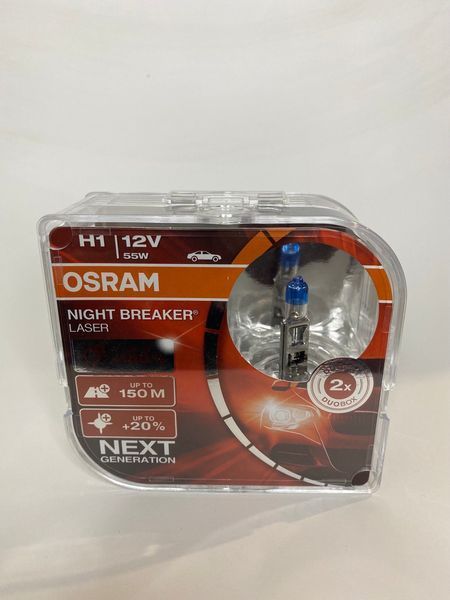 Лампаи галогенные H1+150% 12V 55W Osram Night Breaker Laser H1+150% фото