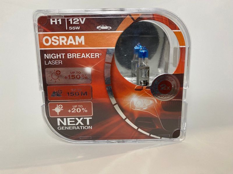 Лампаи галогенные H1+150% 12V 55W Osram Night Breaker Laser H1+150% фото