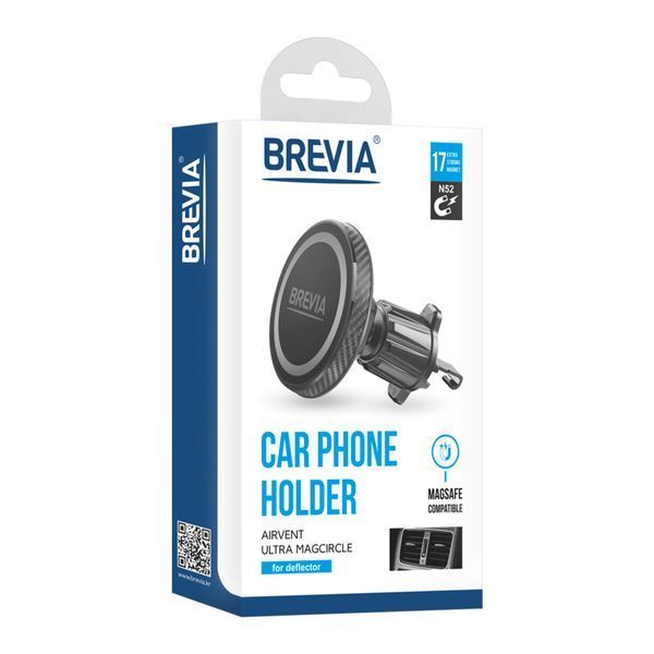 Держатель в машину Brevia AirVent Ultra MagCircle для дефлектора, магнитный Magsafe 9392 фото