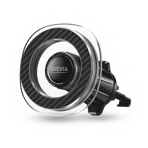Держатель в машину Brevia AirVent Ultra Сrystal MagRING на дефлектор, магнитный Magsafe 9393 фото