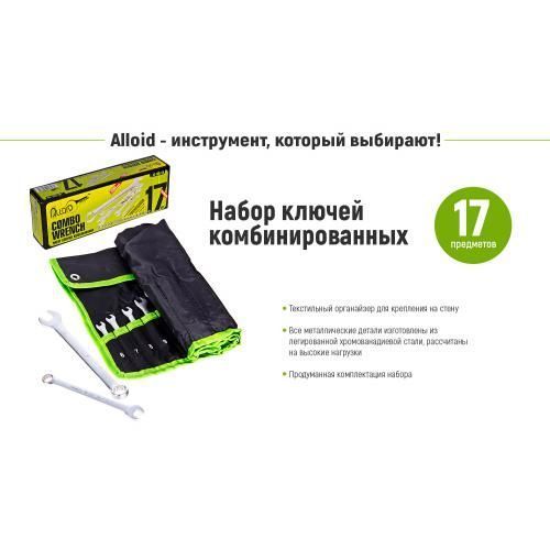 Набір ключів комбінованих 17 предметів Alloid НК-2005-17М НК-2005-17М фото