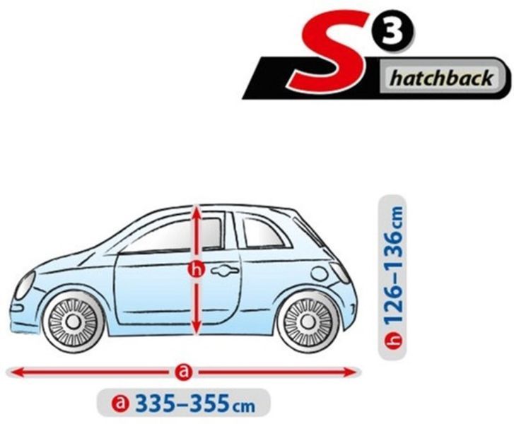 Тент на автомобіль Хетчбек 355х148x136 см KEGEL Basic Garage Hatchback S3 5-3953-241-3021 5-3953-241-3021 фото