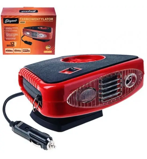 Тепловентилятор 12V 150W Elegant 101 507 обогрев, ручка, 3м провод El 101 507 фото