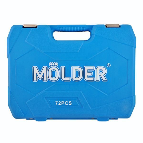Професійний набір інструментів у кейсі M&Ouml;LDER 1/2", 1/4" 72 T, CR-V, 72ед. MT60072 фото
