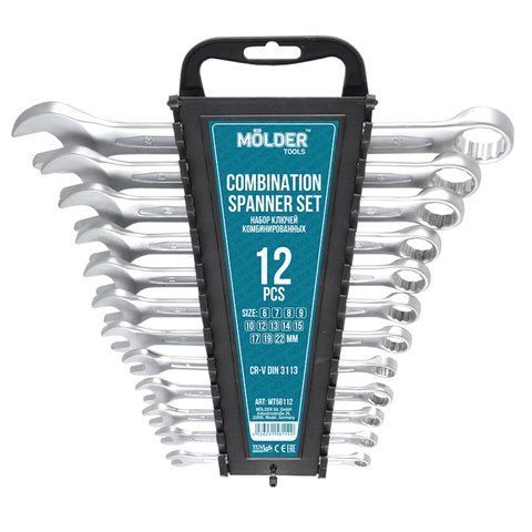 Набор ключей Molder CR-V, 6-22мм, 12шт MT58112 фото