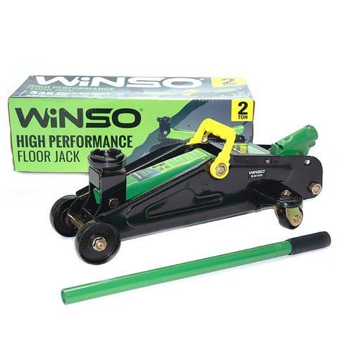 Домкрат гідравлічний підкатний Winso 171850 2 т 8,5 кг висота 135-335 мм картонне паковання 171850 фото