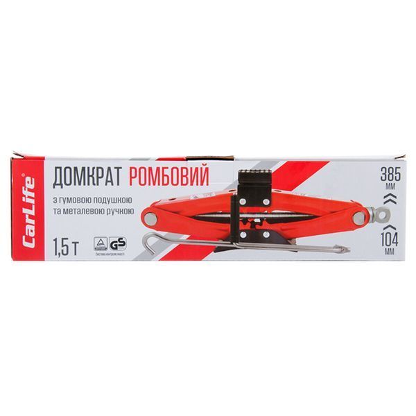 Домкрат ромбовый CarLife SJ222 1,5т 104-385мм SJ222 фото