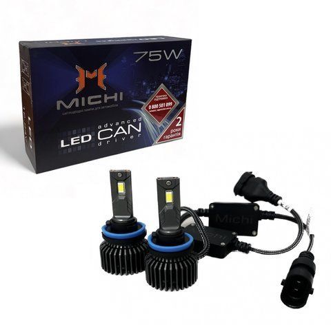 Светодиодные LED лампы 12-24V 75W MICHI MI LED Can H8, H11 5500K MI LED Can H11 75W фото