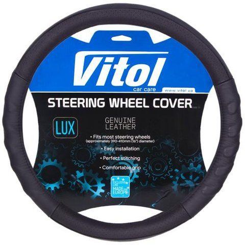 Чохол на кермо L 39-41 см шкіра Vitol B 136 L B 136 L BK фото
