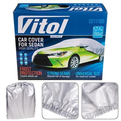 Тент автомобільний Polyester сірий 482х178х119мм VITOL CC11105 L CC11105 L фото