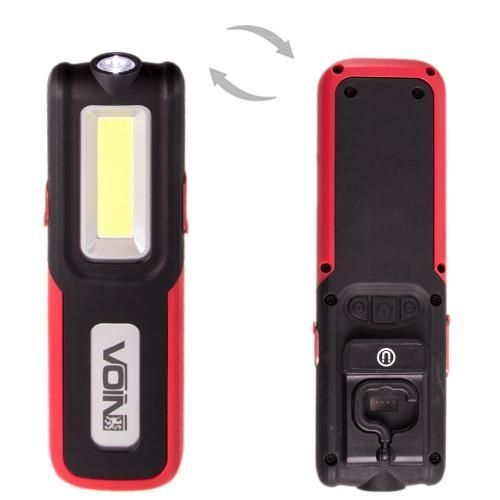 Переносна лампа VOIN VL-109 5W-COB+3W, Power Bank 2000mAh, магніт, індикатор заряду VL-109 фото
