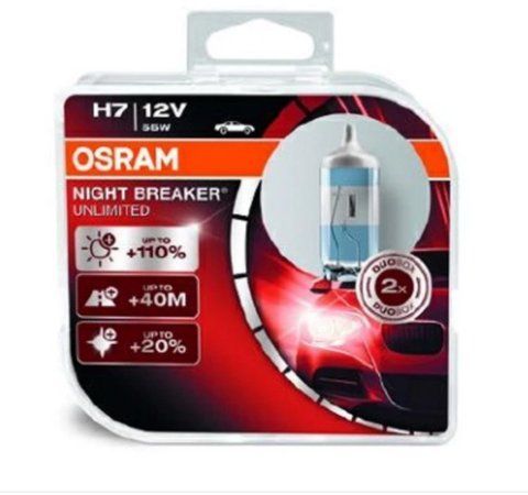 Лами галоген OSRAM H7 +110% Night Breaker Unlimited 1758029805 фото