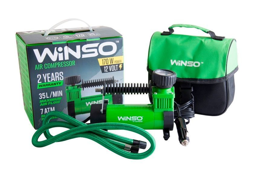 Компресор автомобільний Winso 127000 7 Атм 35 л/хв 170Вт, кабель 3м, шланг 1м 127000 фото