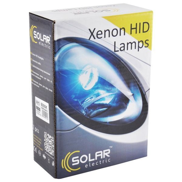 Ксенонова лампа Solar H1 CERAMIC 6000K, 85V, 35W комплект 2шт 1161 фото