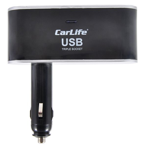 Розгалужувач прикурювача 3в1+USB Carlife CS302  CS302  фото