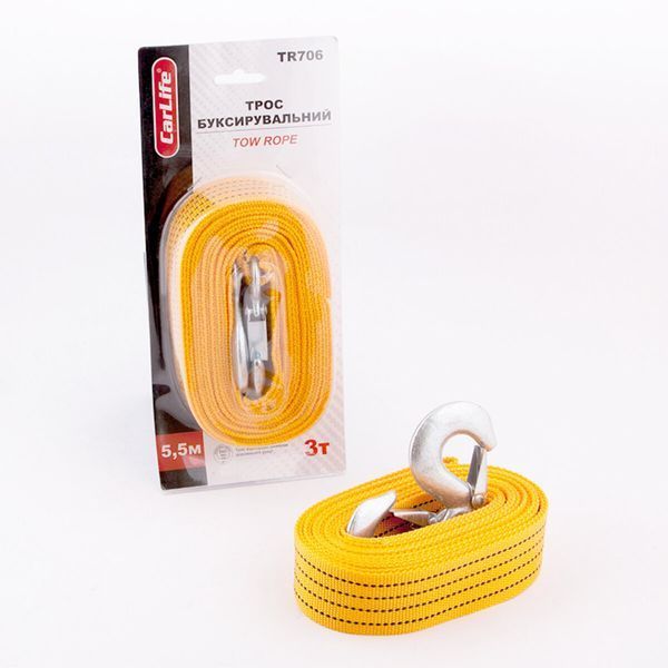 Буксувальний трос 3т 5,5м Carlife TR706 TR706 фото