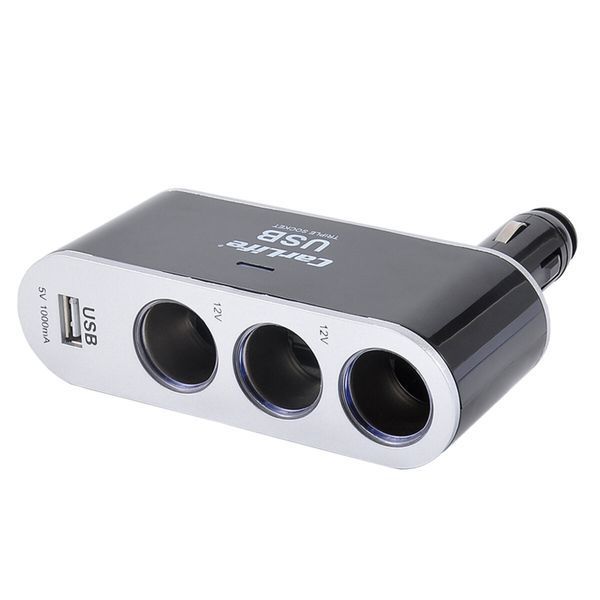 Розгалужувач прикурювача 3в1+USB Carlife CS302  CS302  фото