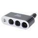 Розгалужувач прикурювача 3в1+USB Carlife CS302  CS302  фото 3