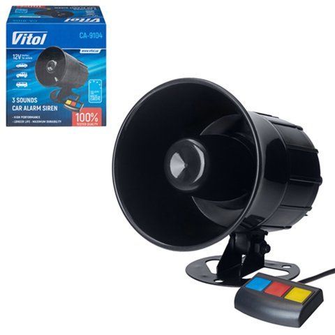 Сирена Поліція 12V 30W VITOL CА-9104 3 тональний +блок CА-9104 фото