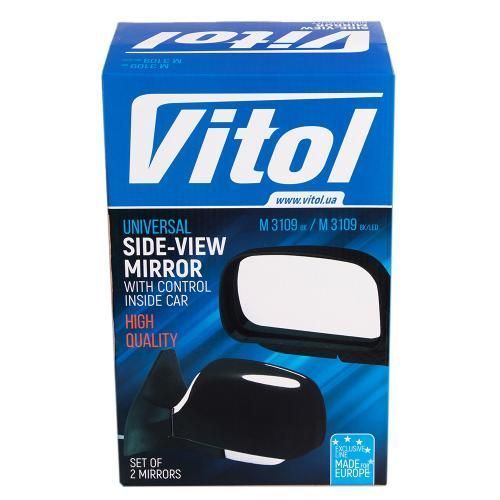Зеркала боковые Ваз 2108-2115 черные с поворотами Vitol ЗБ 3109П BLACK LED ЗБ 3109П BLACK LED фото