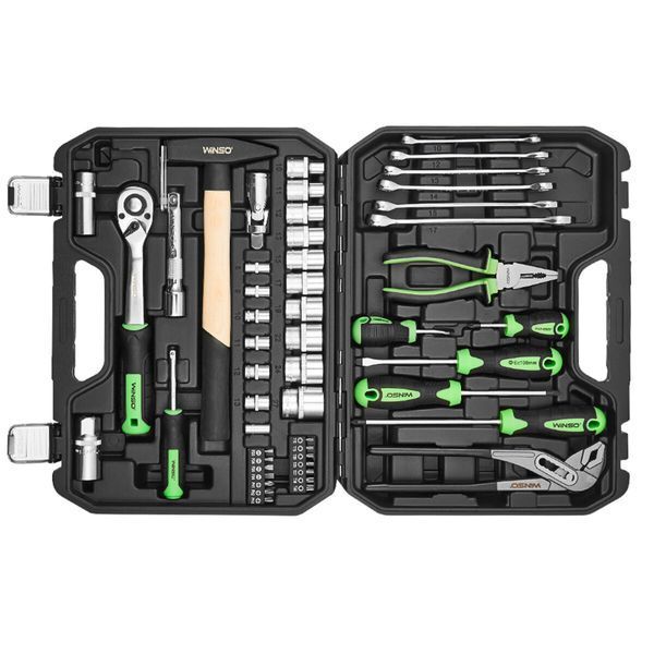 Професійний набір інструментів у кейсі Winso Pro 1/2", 1/4" 72Т, CR-V, 56од. 924056 фото