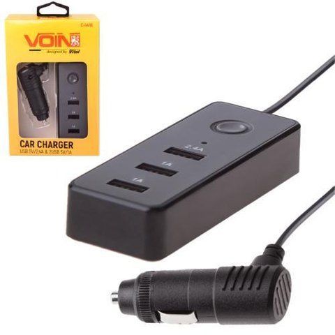 Автомобільний зарядний пристрій 3USB VOIN C-4416 C-4416 фото