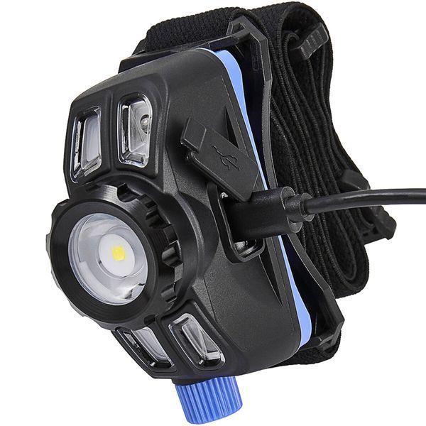 Фонарь налобный Brevia 14150WZX1 400Lm, 5W LED, Zoom, Sensor, 1400mAh IP65 14150WZX1 фото