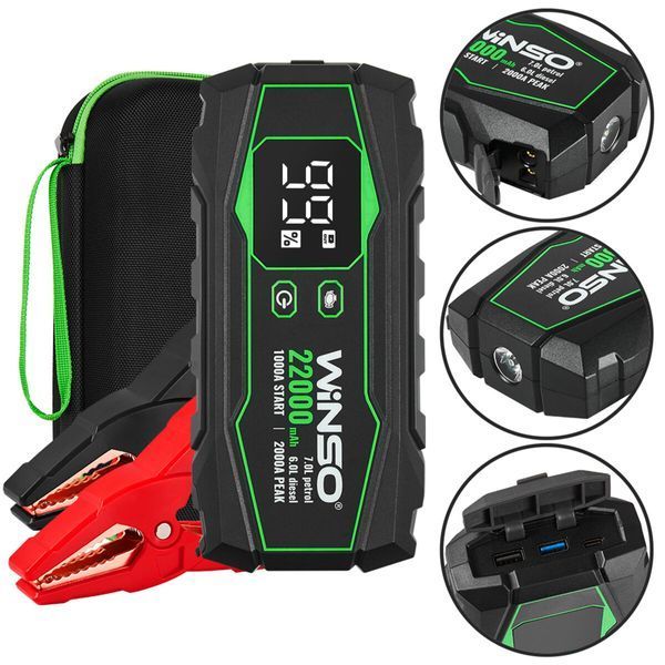 Бустер (пускозарядное устройство) Winso 141000 Jump Starter 1000A/2000A 22000mAh 141000 фото