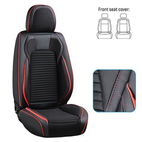 Набор чехлов на передние сиденья VOIN V-8803 Bk экокожа черные V-8803 Bk Front фото