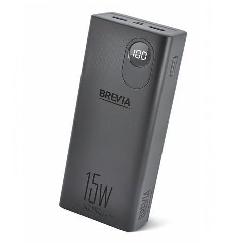 Повербанк (Power Bank) Brevia 30000mAh 15.5W Li-Pol, LCD 7983 фото