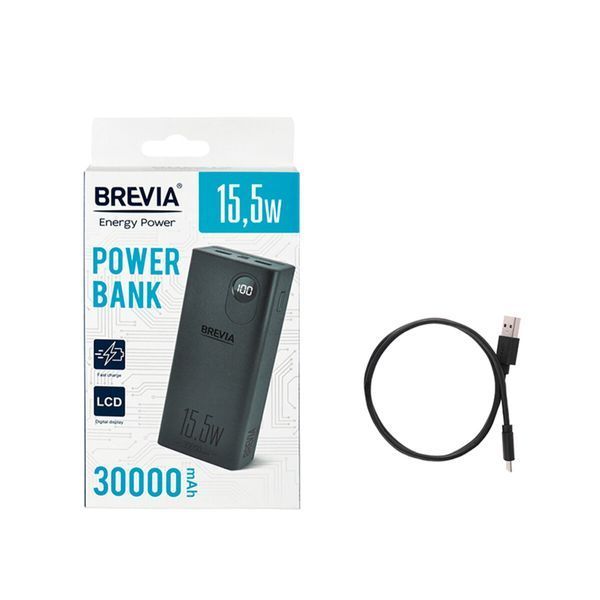 Повербанк (Power Bank) Brevia 30000mAh 15.5W Li-Pol, LCD 7983 фото