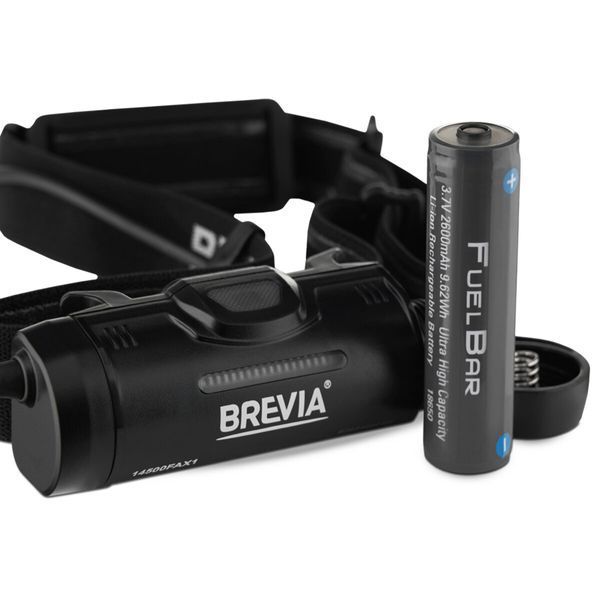 Ліхтар налобний Brevia 14500FAX1 500Lm, 2600mAh micro-USB, IP64, заднє світло 14500FAX1 фото