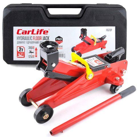 Домкрат підкатний 2т 125-310 мм у кейсі CarLife FJ570P FJ570P фото
