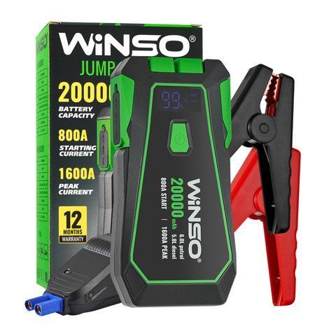 Бустер (пусковий пристрій) Winso Jump Starter 800A/1600A 20000mAh зі Smart-клеммами 140800 фото