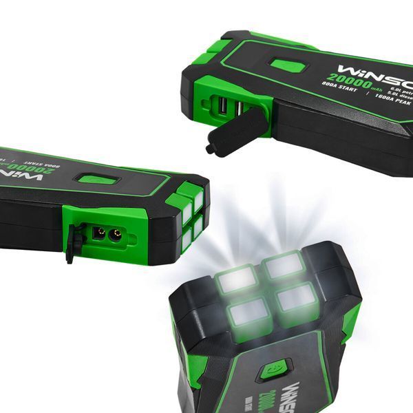 Бустер (пусковий пристрій) Winso Jump Starter 800A/1600A 20000mAh зі Smart-клеммами 140800 фото