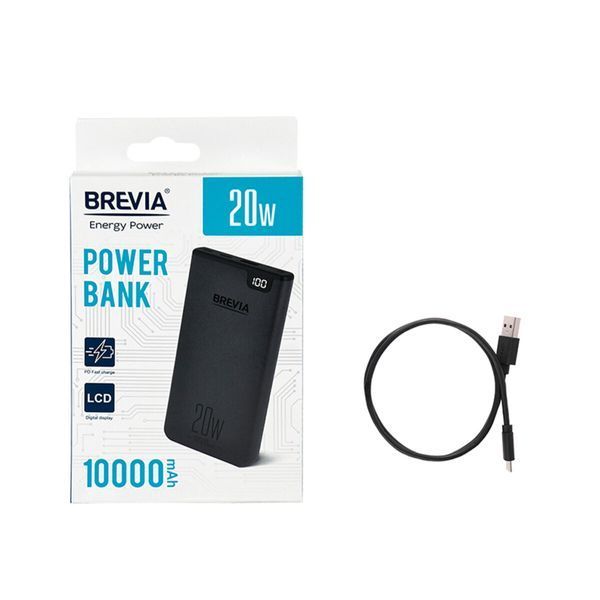 Повербанк (Power Bank) Brevia 10000mAh 20W Li-Pol, LCD 7984 фото