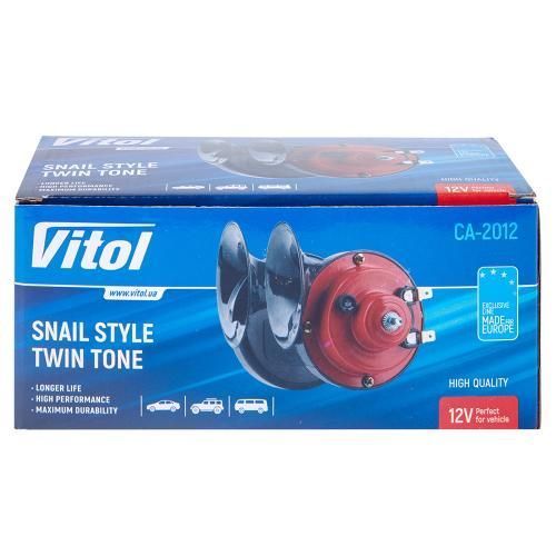 Автомобільний сигнал електромагнітний 12В Vitol CA-2012 D=88мм CA-2012 фото