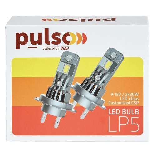 Лампи LED PULSO 12V LP5-H7 LED-chips 3570 CSP 2x30w 4000Lm 6500K LP5-H7 фото