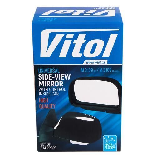 Дзеркала бічні Ваз 2104, 2105, 2107 чорні Vitol ЗБ 3107 чорне ЗБ 3107 BLACK фото