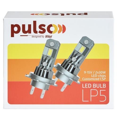 Лампи LED PULSO 12V LP5-HB3 LED-chips 3570 CSP 2x30w 4000Lm 6500K LP5-HB3 фото
