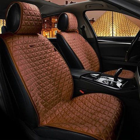 Накидки на передні сидіння алькантара MILANO темно-коричневі Elegant 700 316 EL 700 316 фото